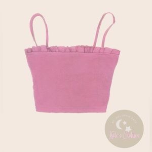 Pink Basic Crop Top